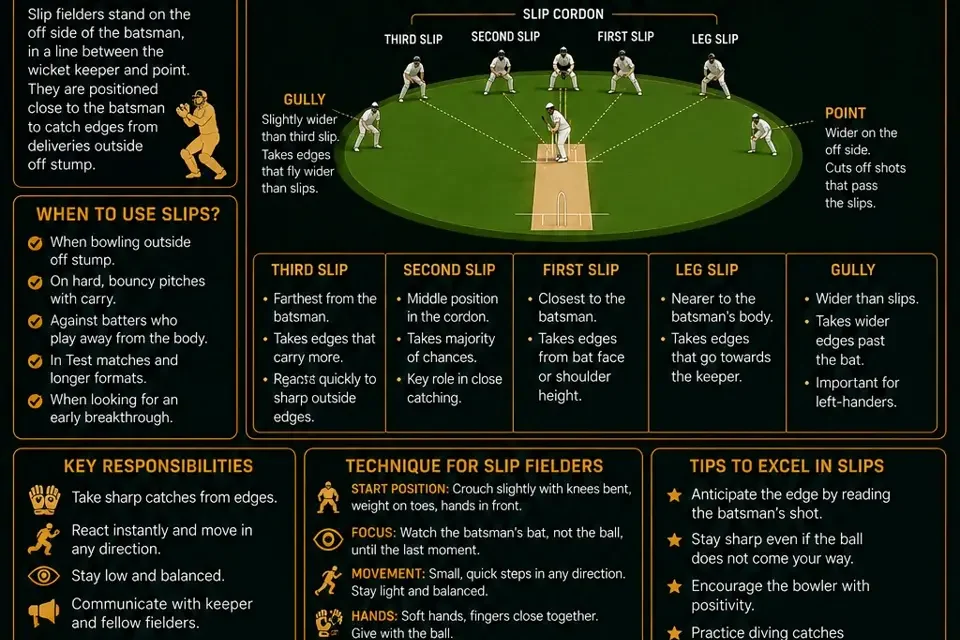 Slip Fielding in Cricket: Technique, Positioning and Match-Winning Catches